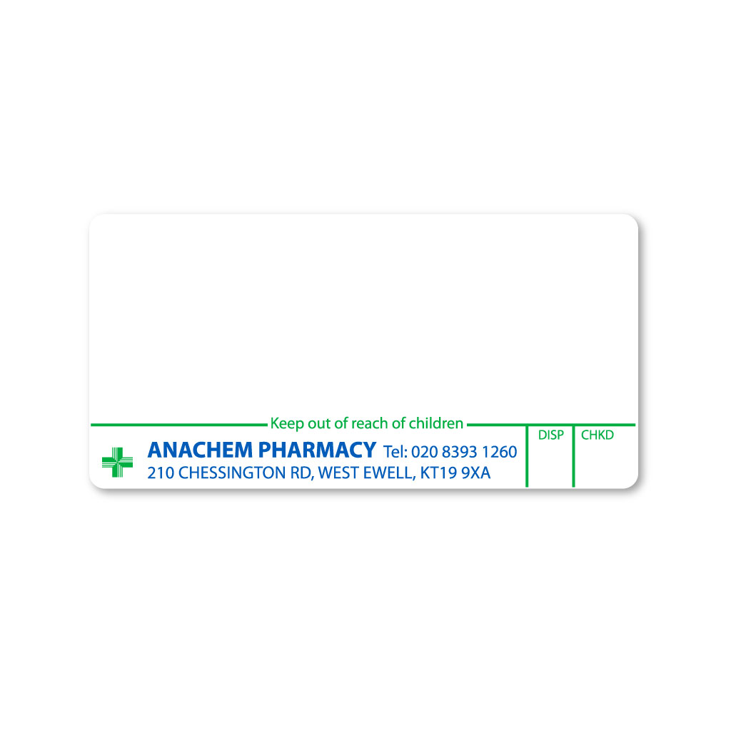 [EMT947] Anachem Pharmacy Labels