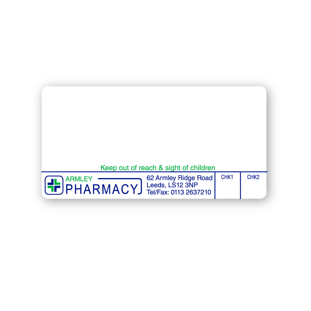 [AZEMT3634] Armley Pharmacy Labels