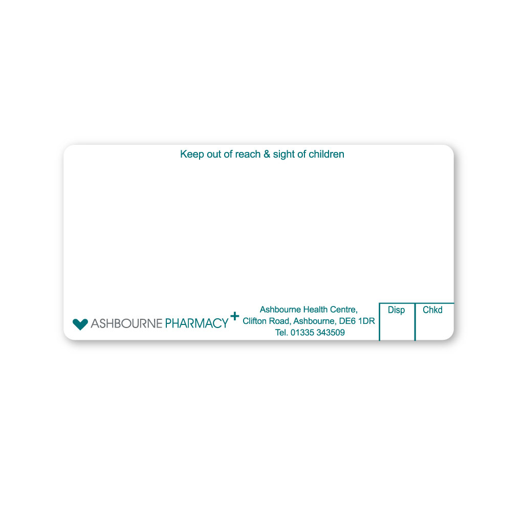 Ascent Group - Ashbourne Pharmacy Labels