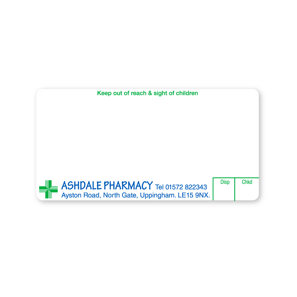 Ashdale Pharmacy Dispensing Labels