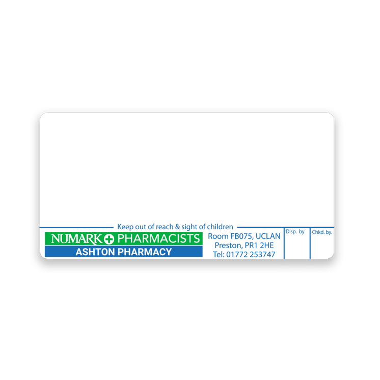 [EMT4384] Ashton Pharmacy Labels