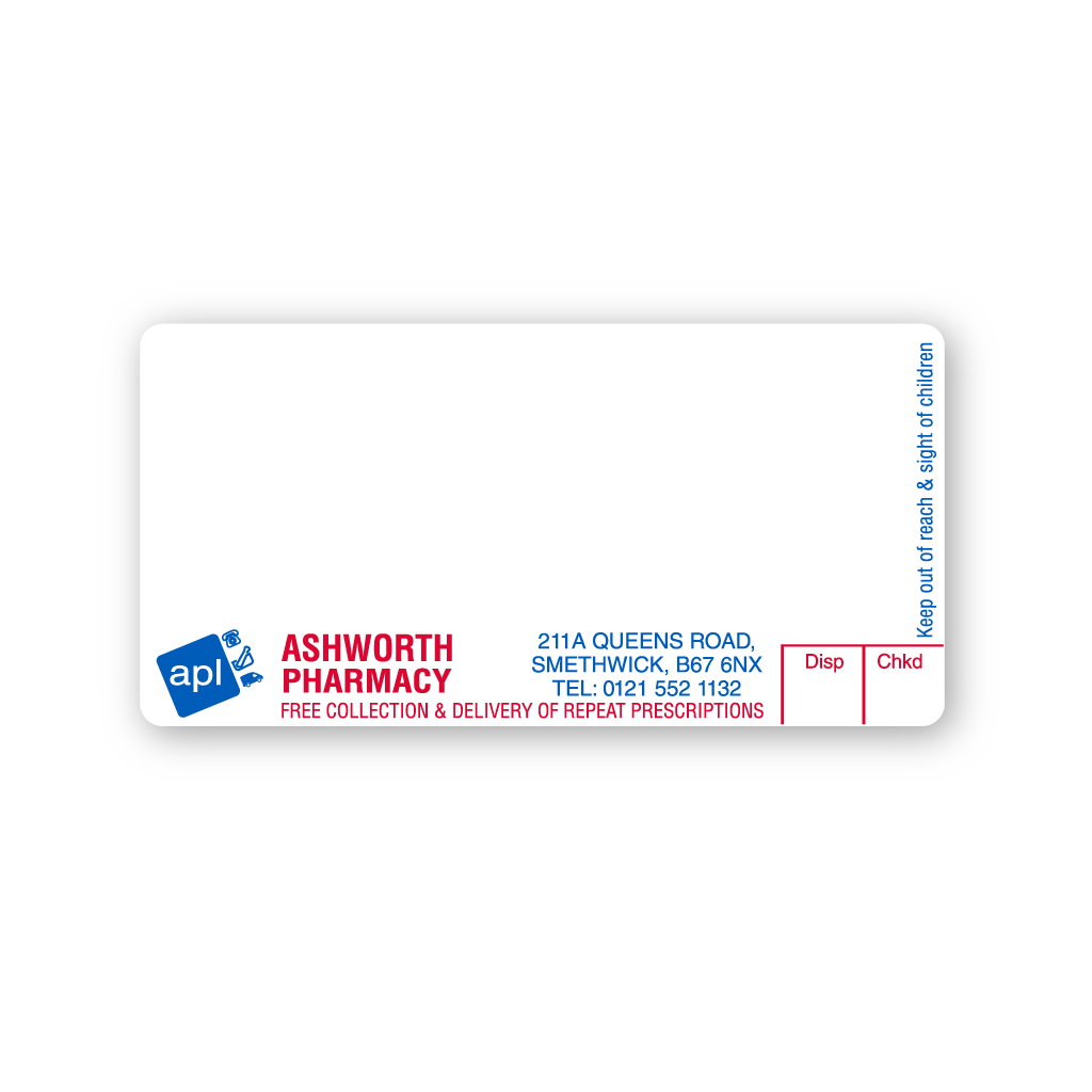 Ashworth Pharmacy Labels 