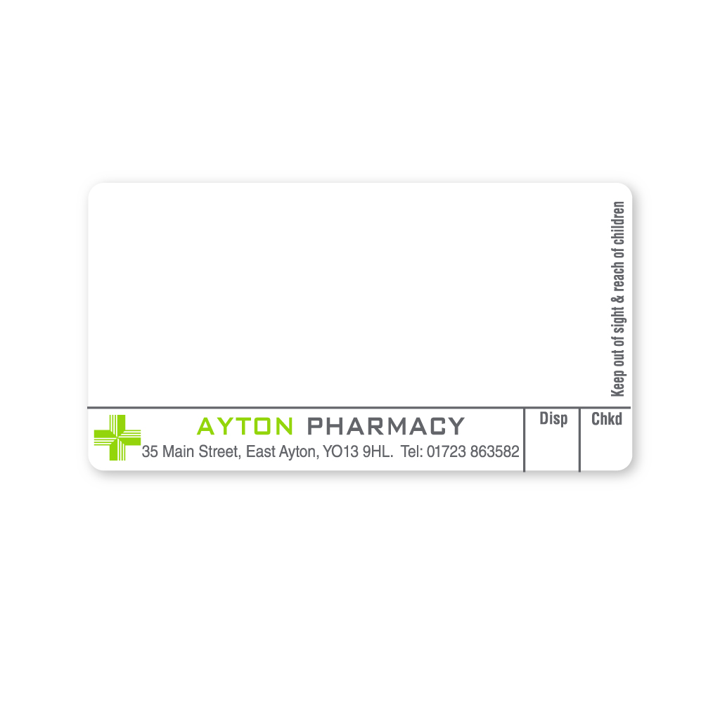 [EMT1954] Aston Group (Ayton) Pharmacy Labels