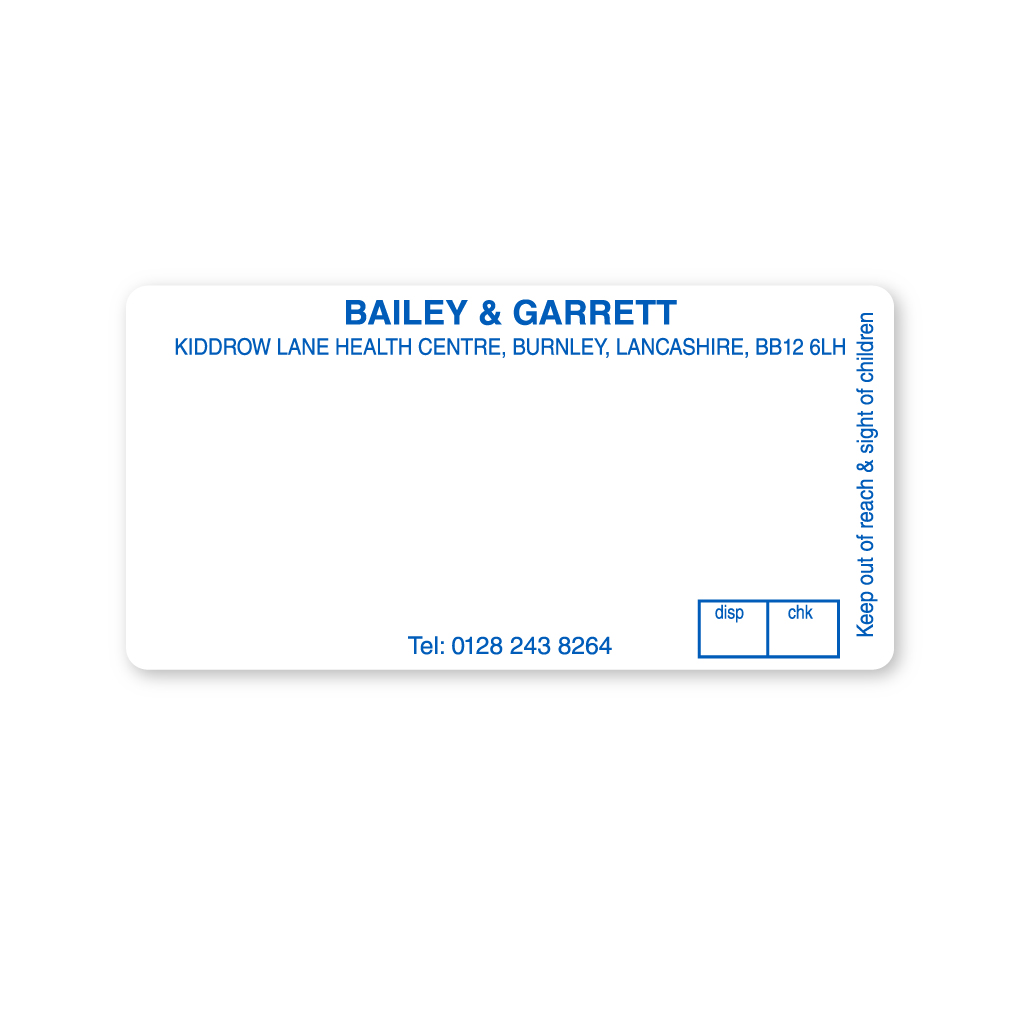 Bailey&Garrett Kiddrow Pharmacy Labels