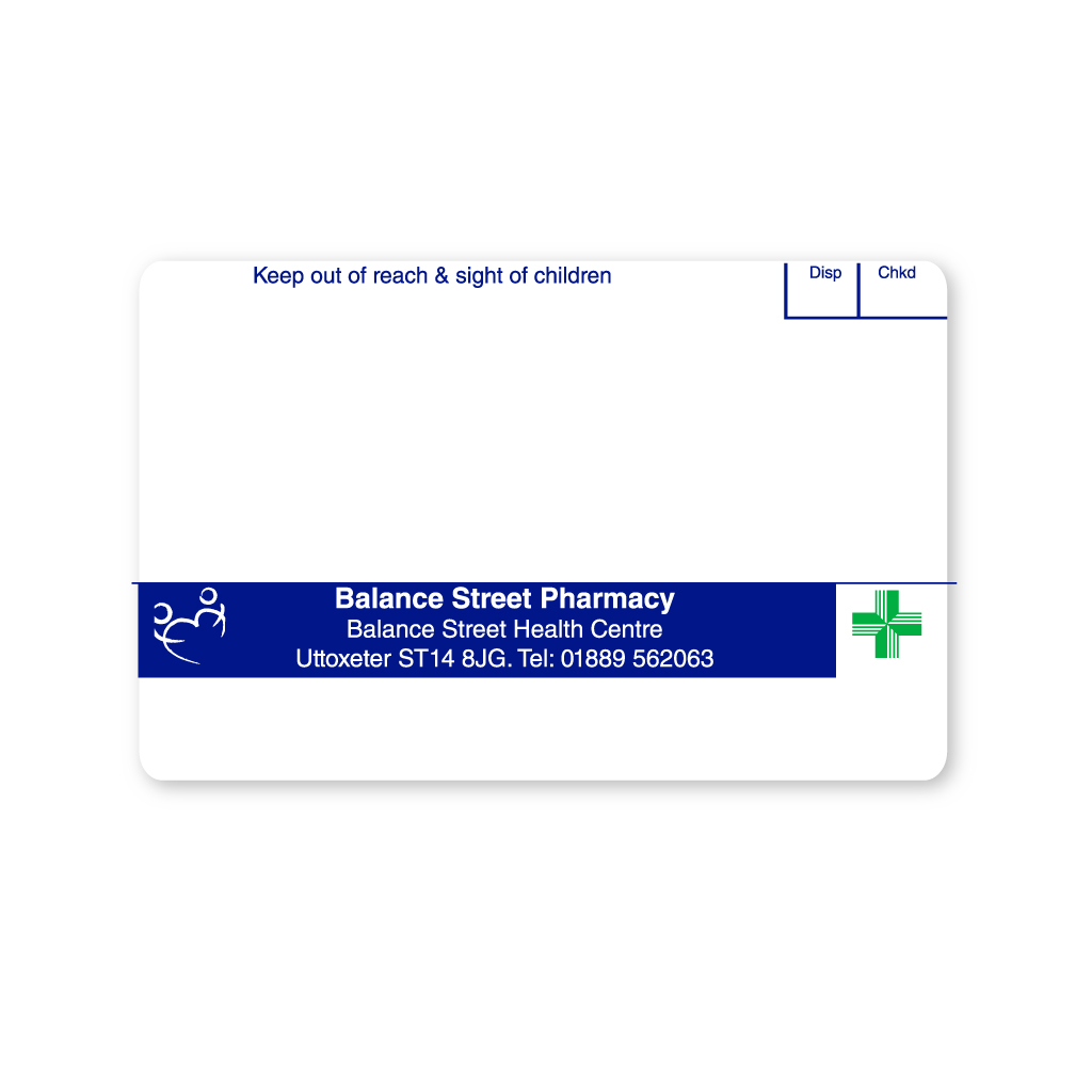 [BREMT4133] Balance Street Pharmacy Labels 