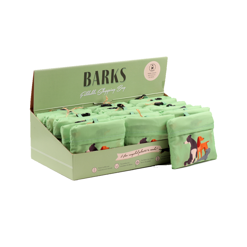 Barks Dog Design Reusable Shopping Bag