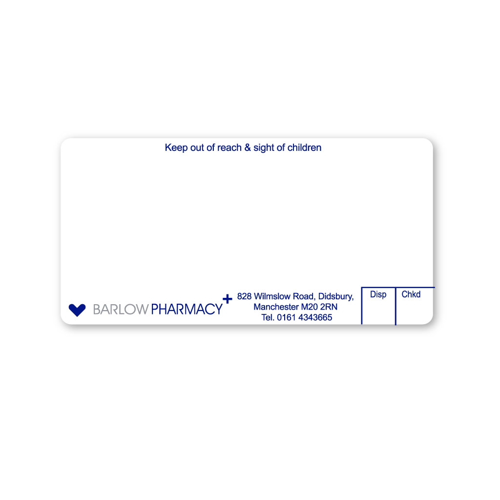 [AZEMT2984] Ascent Group   Barlow Pharmacy Labels