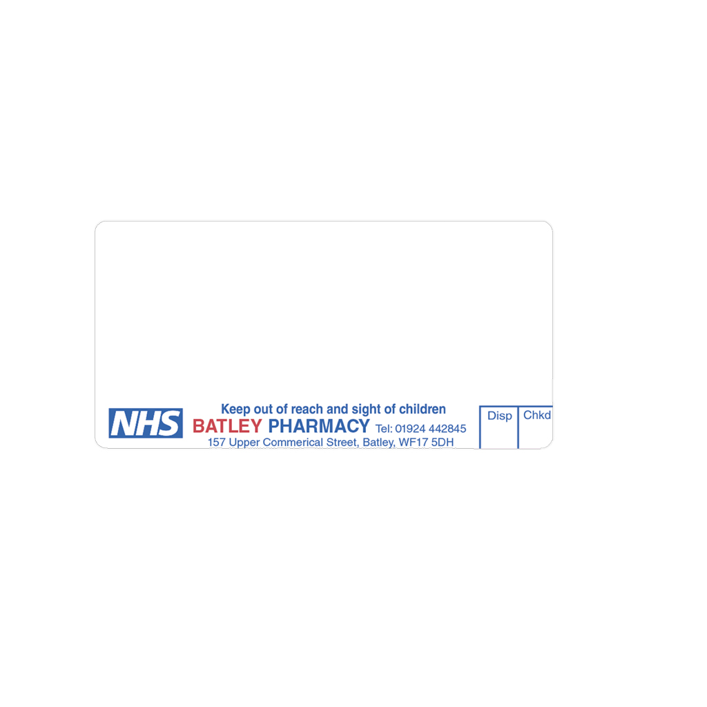 [EMT1217] Batley Pharmacy Dispensing Labels