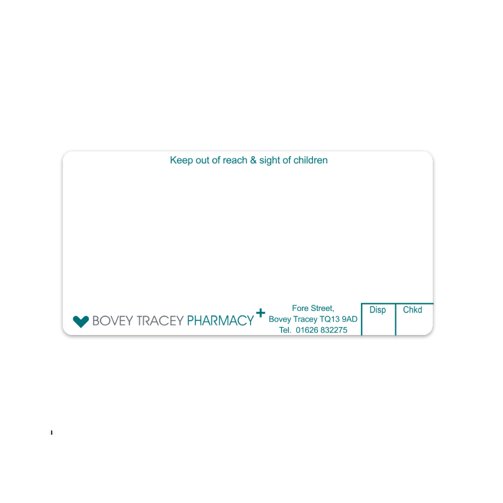 [AZEMT3180] Ascent Group   Bovey Tracey Pharmacy Labels