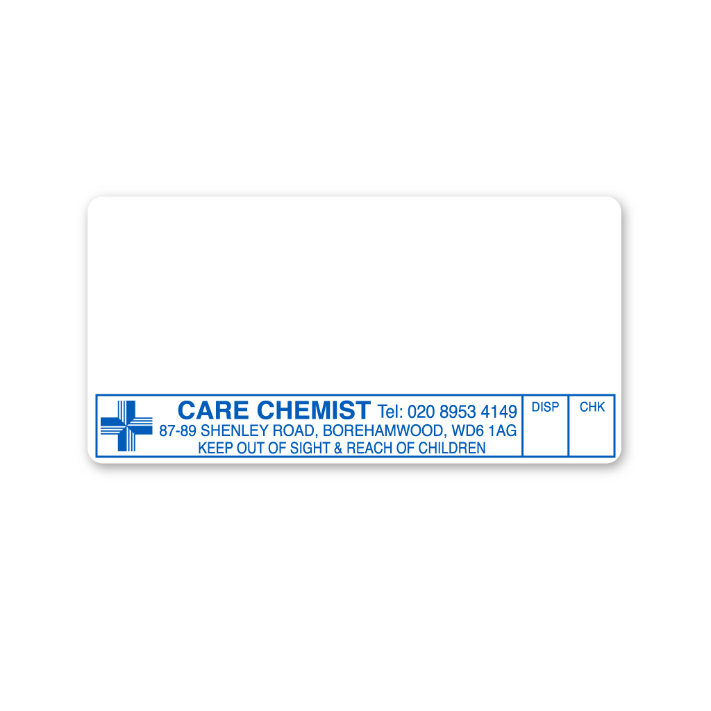 [AZEMT2256] Care Chemist Borehamwood Pharmacy Labels 