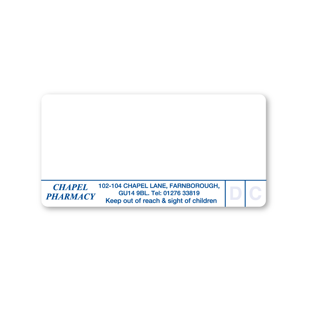 Chapel Pharmacy Labels