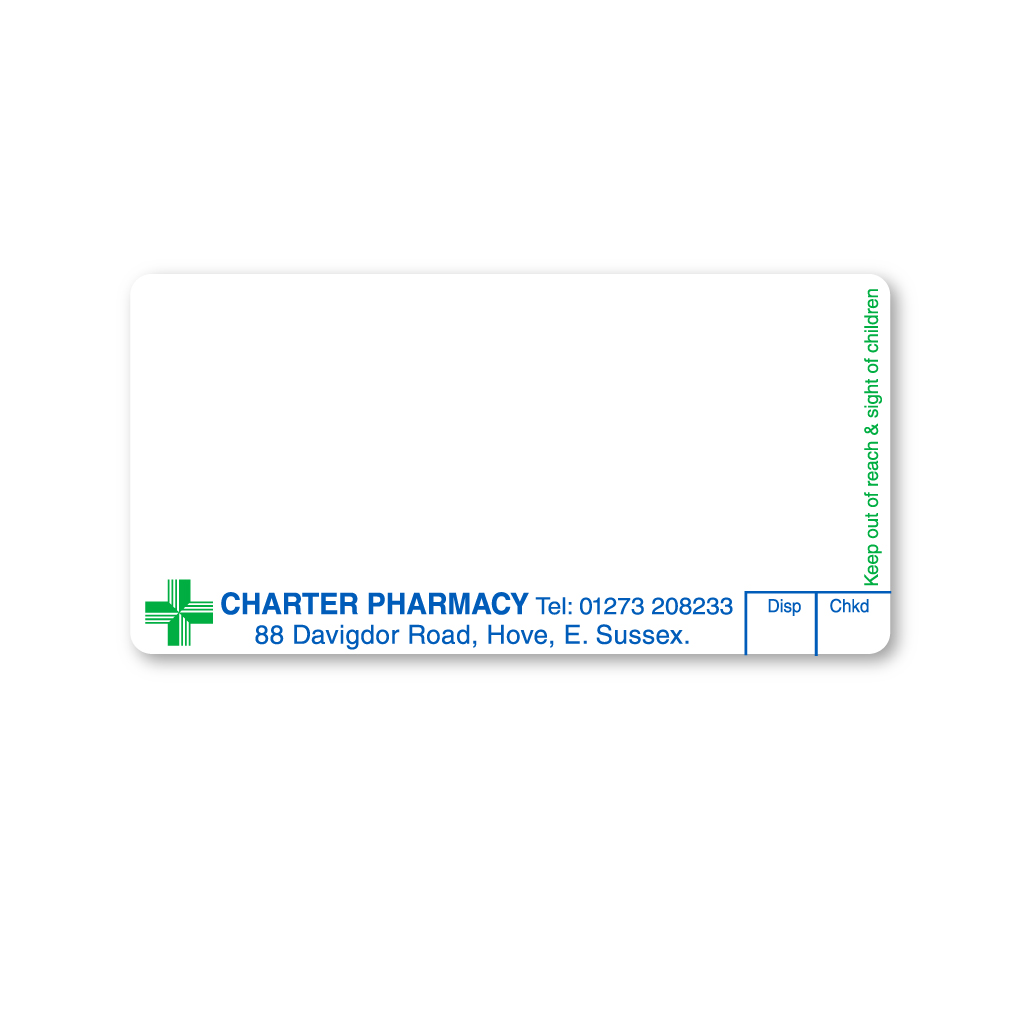 Ackers Chemist Labels Charter Sussex