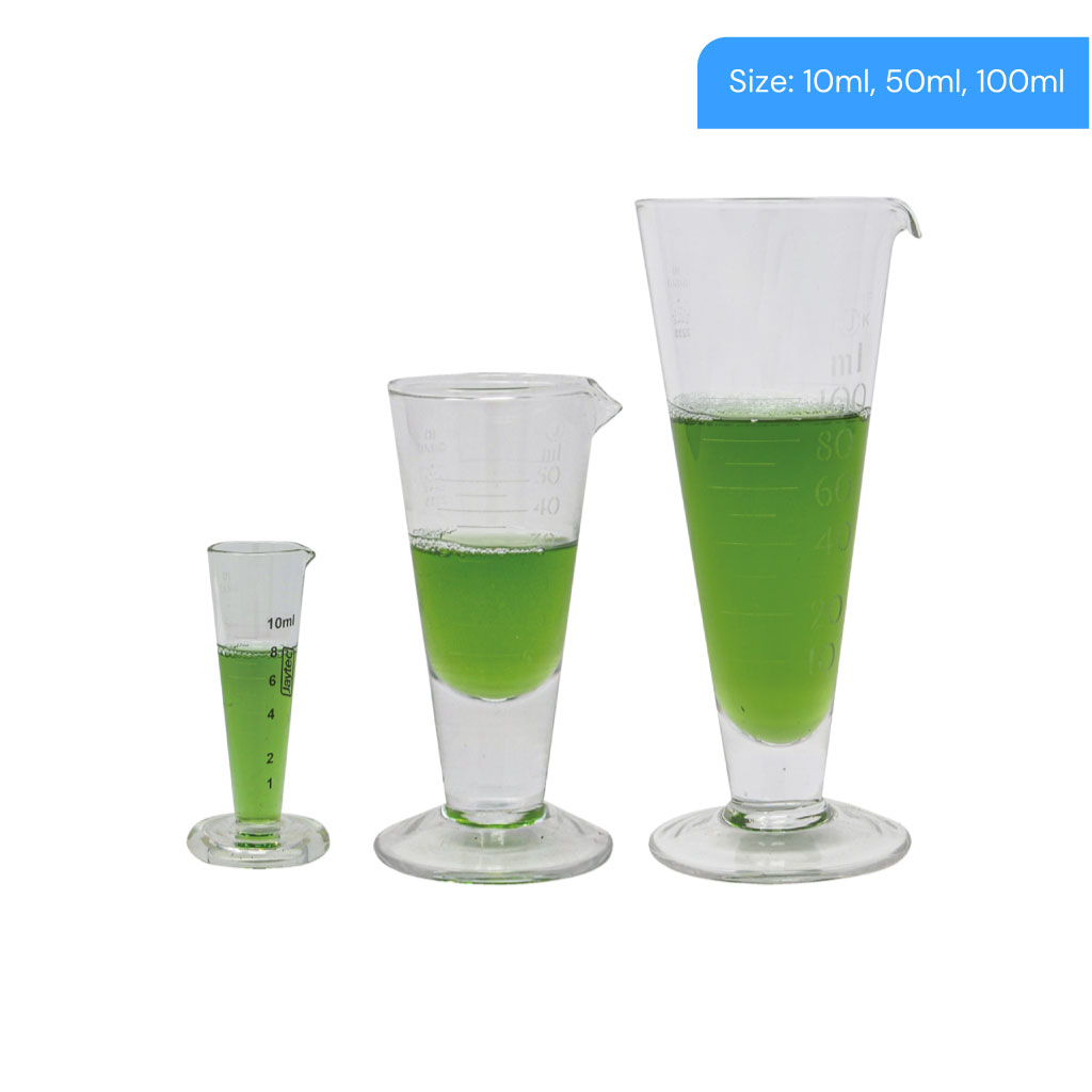 [MEASET] Graduated Straight Glass Measure Set - 10ml, 50ml & 100ml