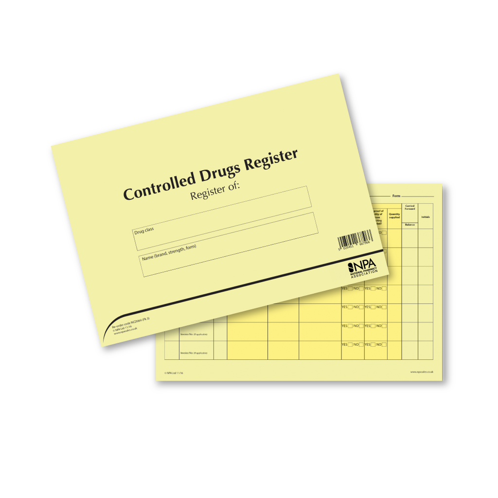 controlled drug register 64 pages