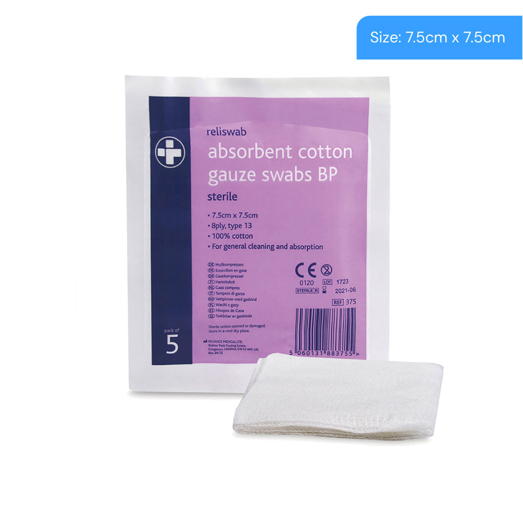 [375] Cotton Gauze Sterile Swabs