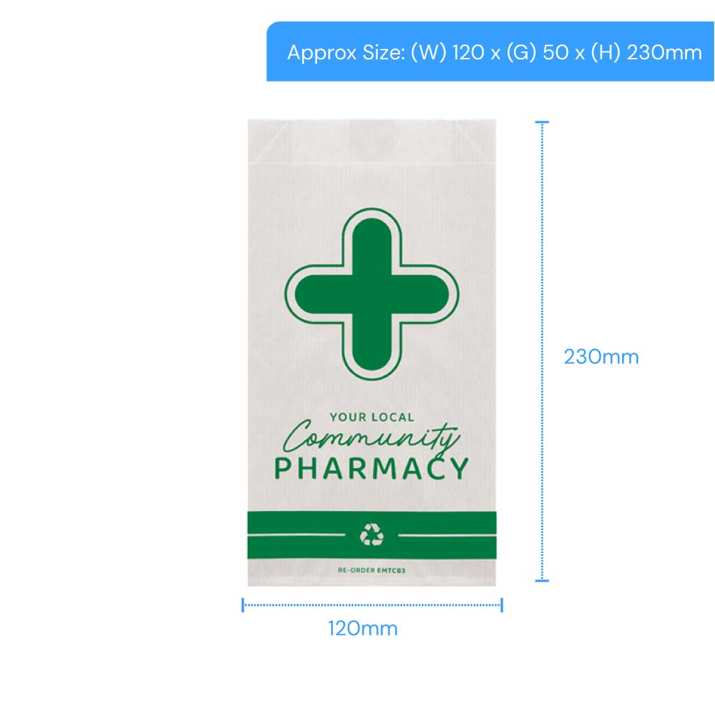 pharmacy counter bags small