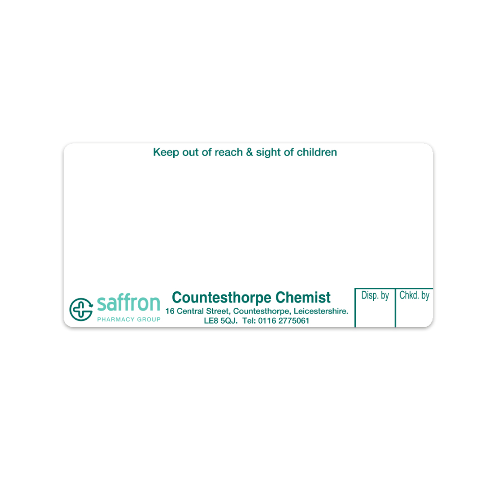 [EMT637] Saffron Group Countesthorpe Chemist Labels