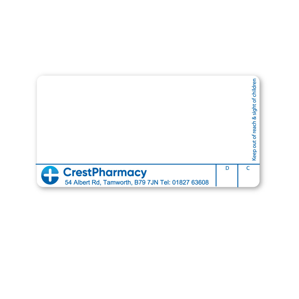 [AZEMT3096] Crest Pharmacy Labels Albert Street