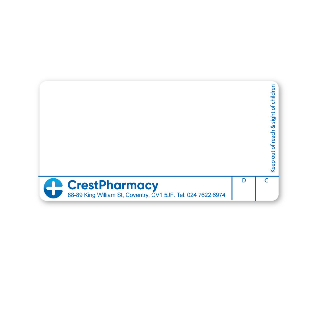 Crest Pharmacy Labels King 88-89 William Street