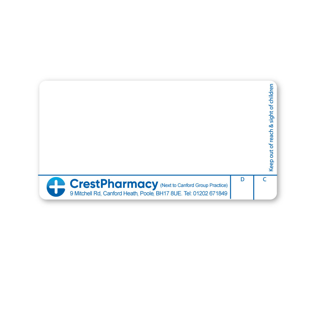 [AZEMT2889] Crest Pharmacy Labels (9 Mitchell Road)