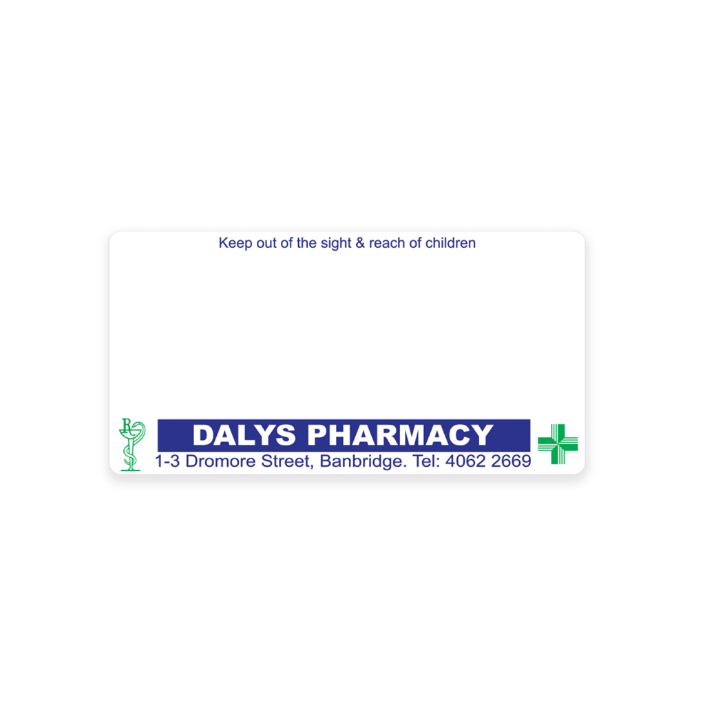 [EMT655B] Dalys Pharmacy Dispensing Labels