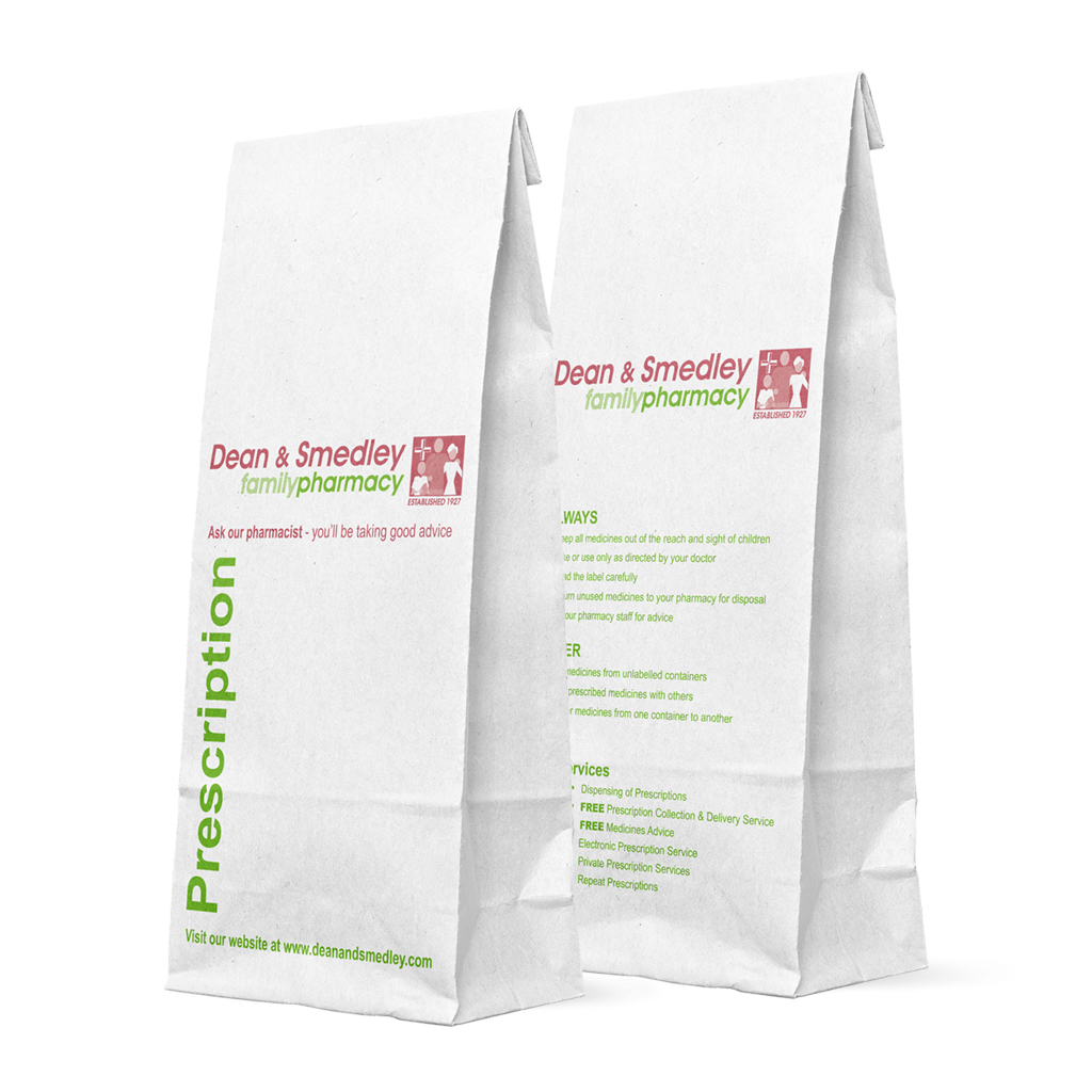 [DEA50] P3 Dean & Smedley Prescription Bags (Pack of 1000)
