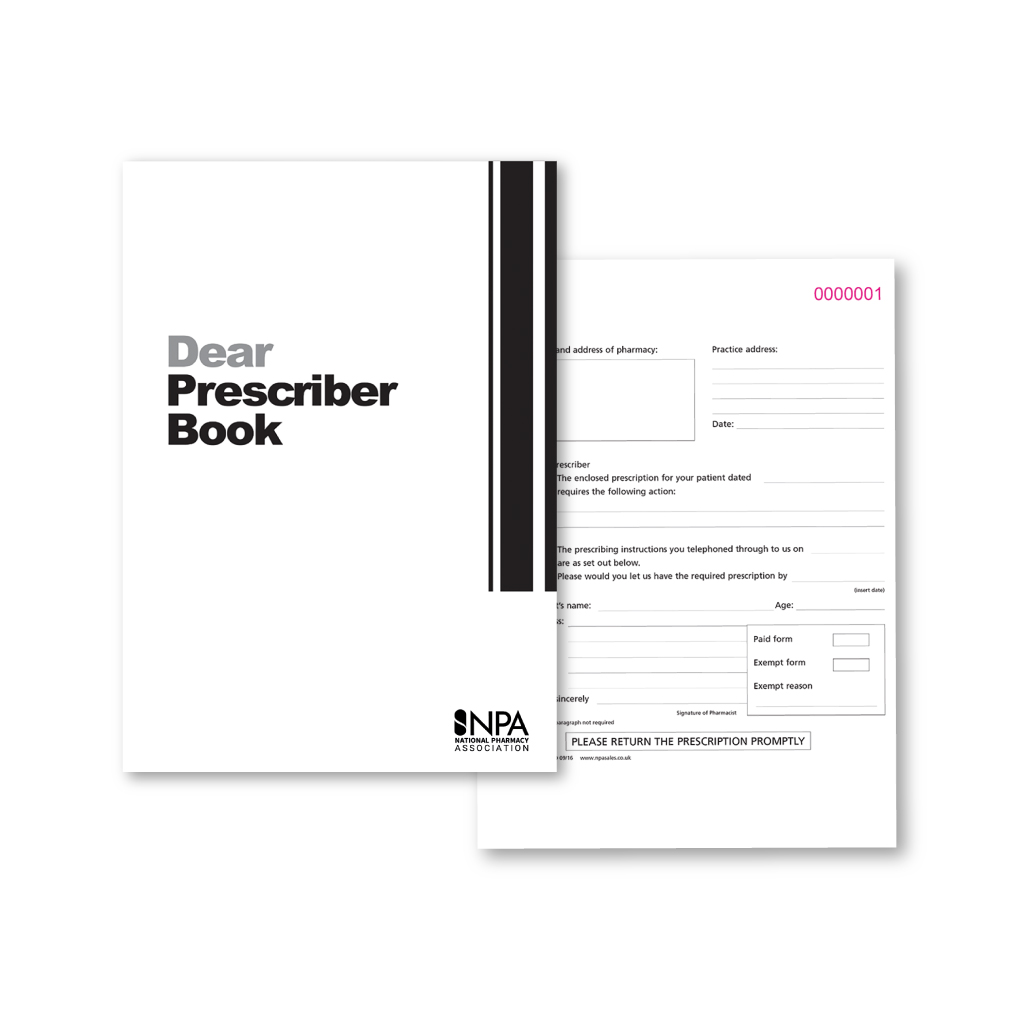 dear prescriber duplicate book