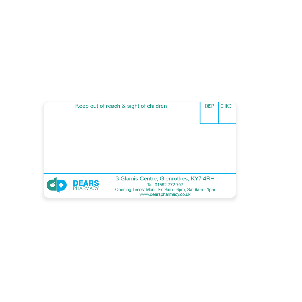 Dears Pharmacy Glenrothes Disp Labels