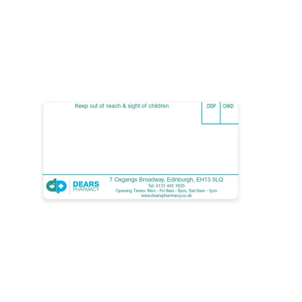 Dears Pharmacy Oxgangs Labels