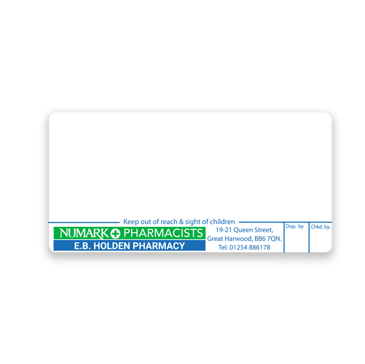 E.B.Holden Pharmacy Labels