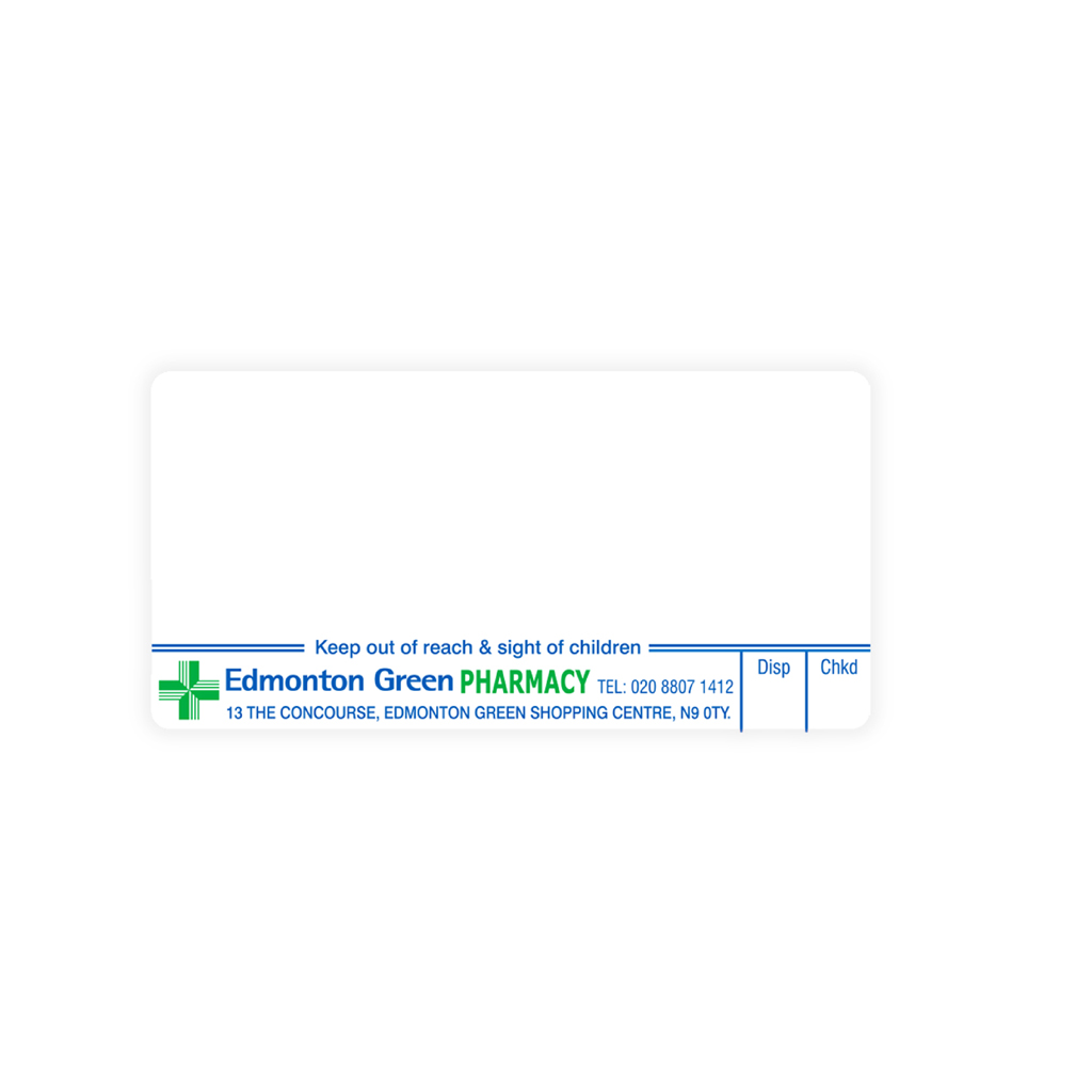 [AZEMT2528] Edmonton Green Dispensing Labels (Jade)