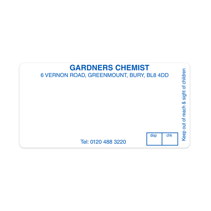 Gardners Pharmacy Dispensing Labels