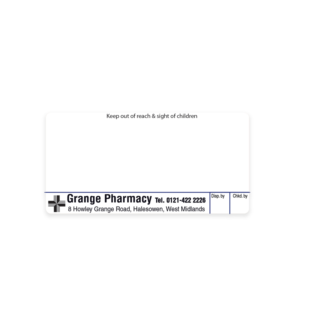 [EMT509B] Grange Pharmacy Halesowen Labels