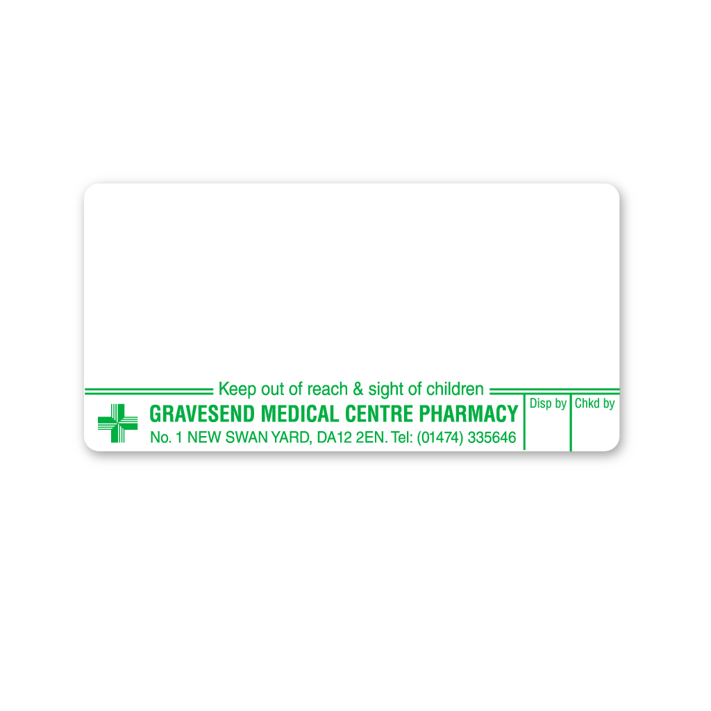 Gravesend Medical Centre Pharmacy Labels