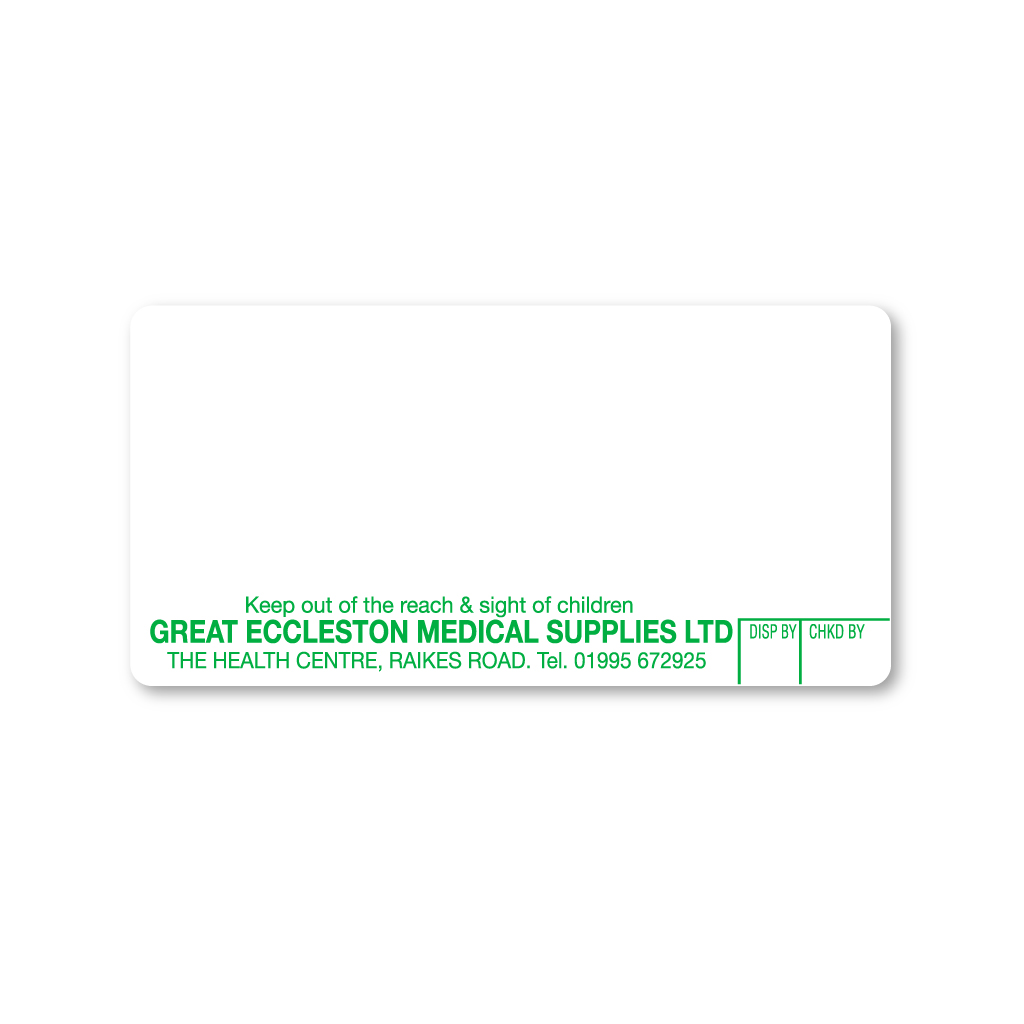 [AZEMT2136] Great Ecclestone Medical Supplies Labels