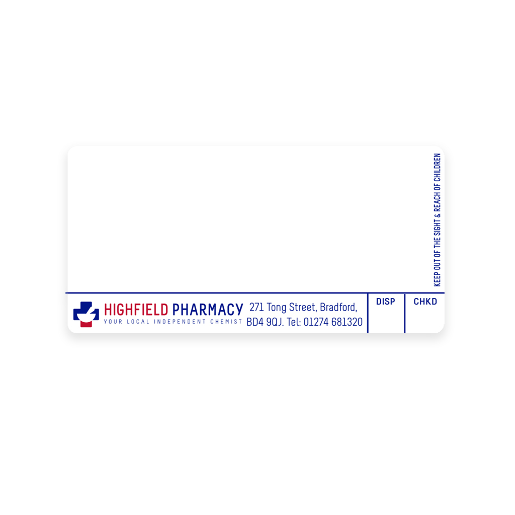 [EMT4377] Highfield Pharmacy Labels