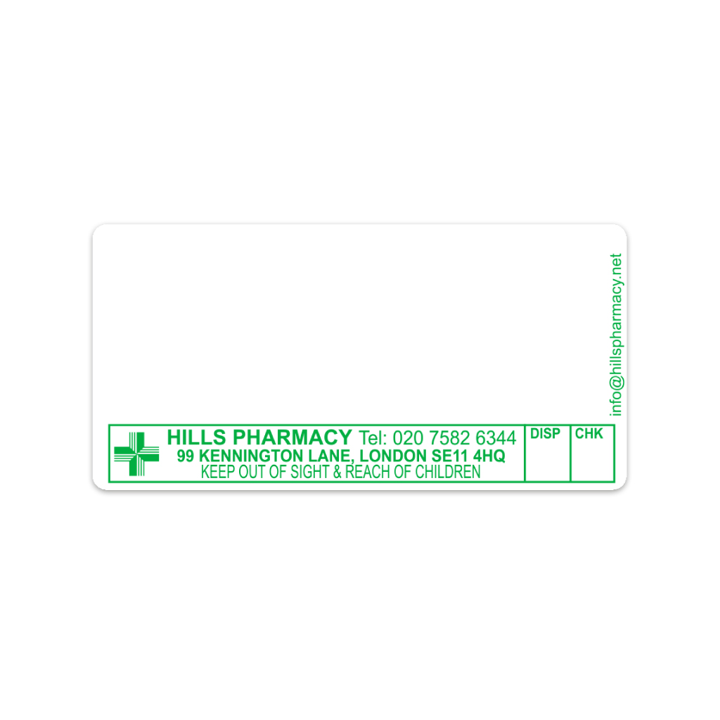 Hills Pharmacy Labels