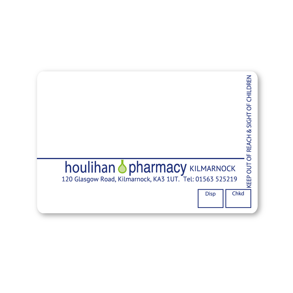 [BREMT2841]  Houlihan Group   Kilmarnock Pharmacy Labels