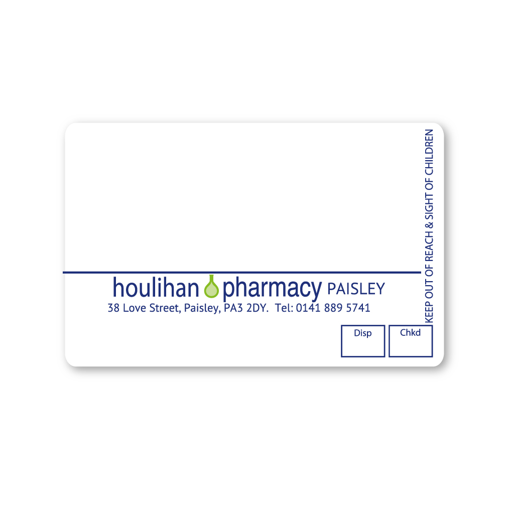 [BREMT2892]  Houlihan Group   Darnley Pharmacy Labels