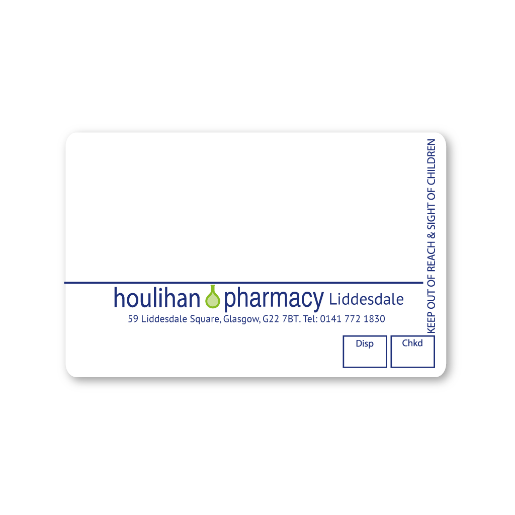 [BREMT2893]  Houlihan Group   Liddesdale Pharmacy Labels