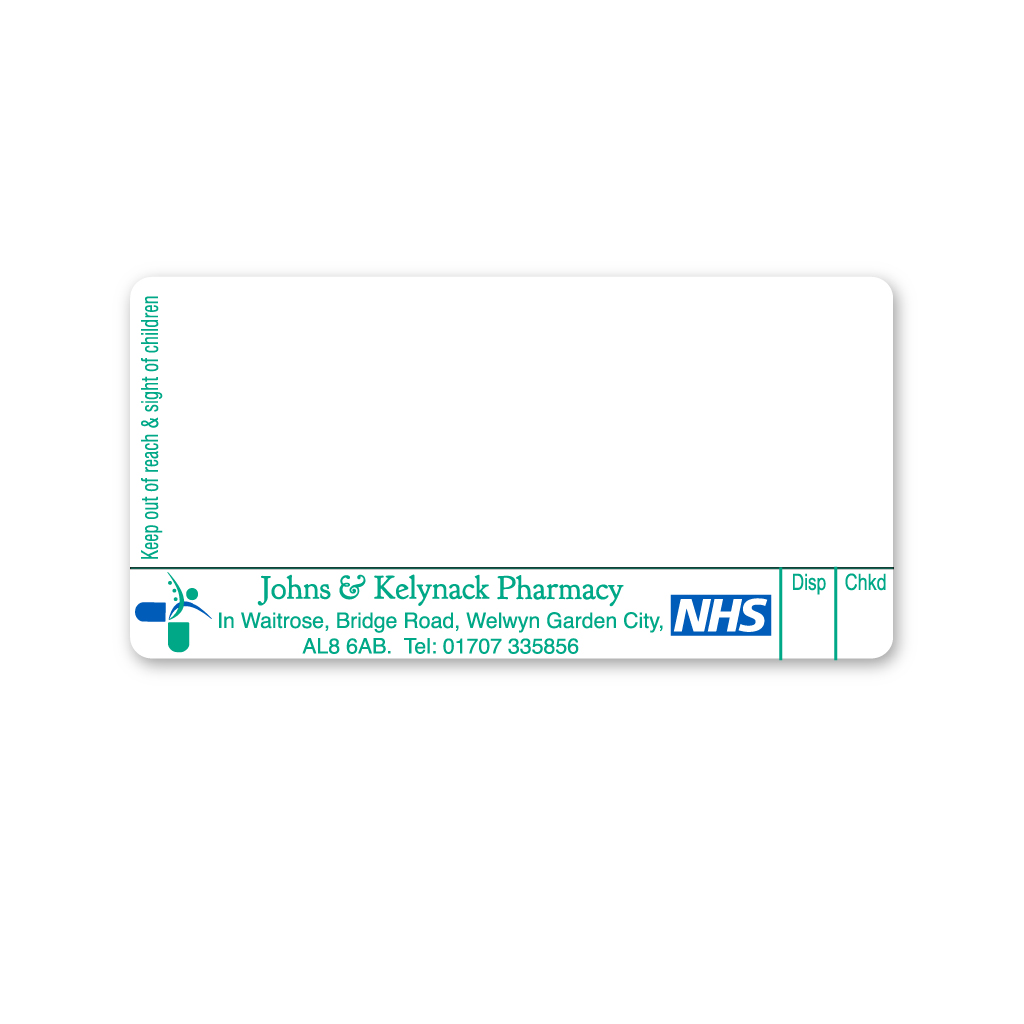 [AZEMT2555] Johns & Keylanck Pharmacy Labels
