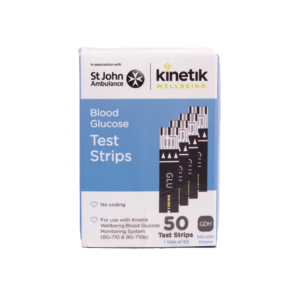 [BS60250] Kinetik Blood Glucose Test Strips - (Pack of 50)