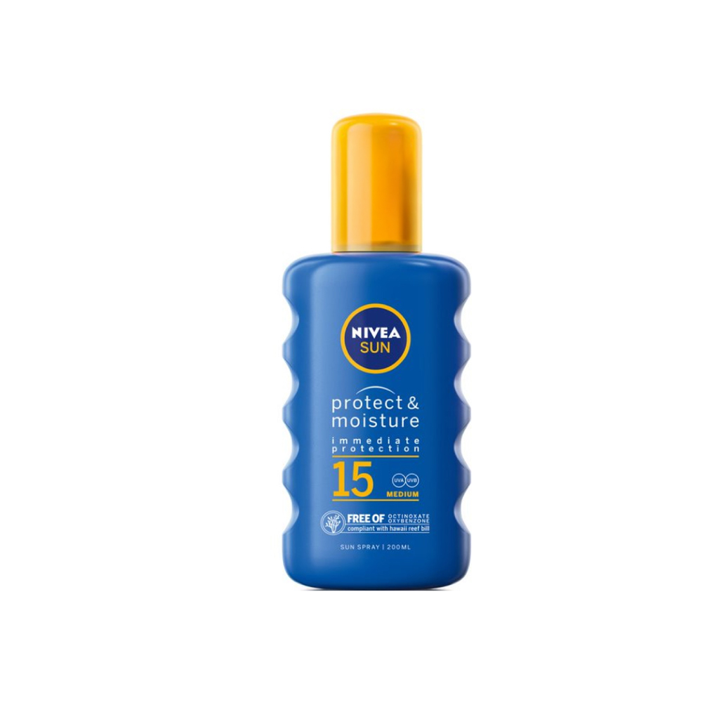 [SUNIV299 - DISC] Nivea Sun & Protect SPF15 Moisture 200ml Sun Lotion Spray - DISC