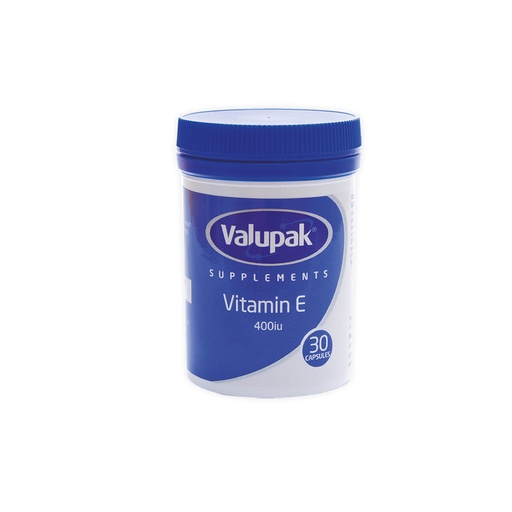 Valupak Vitamin E Caps 400mg 30s