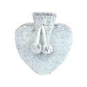 800ml Hot Water Bottle Plush Heart Shaped 