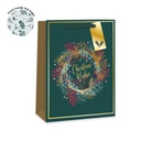 Large Gift Bag Christmas Wreath (Pack of 6)