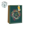 Medium Gift Bag Christmas Wreath (Pack of 6)