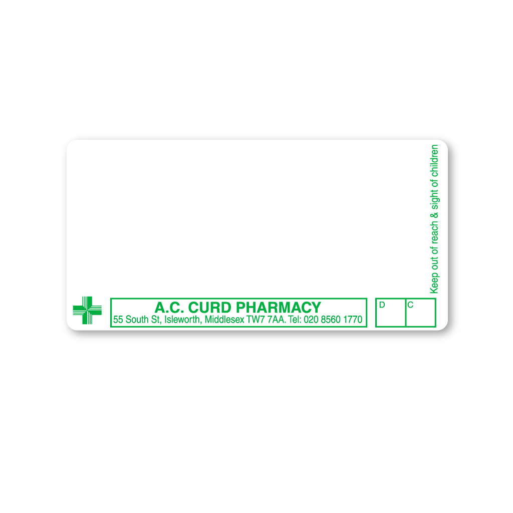 AC Curd Pharmacy Labels | EMT Healthcare